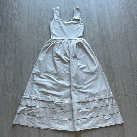 J Crew Drop Waist Mixy Dress Small Natural Pockets - Picture 3 of 12